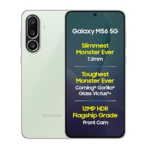 Samsung Galaxy M56 5G Mobile | Segment's Slimmest|Gorilla Glass Victus+| 10 Bit HDR Video| 50MP Camera| AI | Vapour Cooling Chamber| Lag-free Gaming| Without Charger